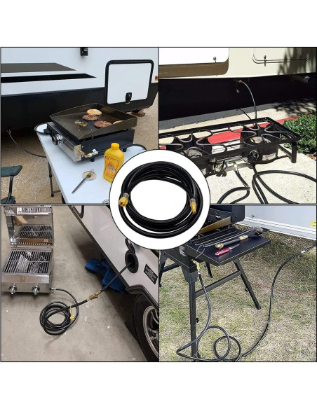 Manguera de Propano 12FT Hooshing con Conector 3/8" Femenino