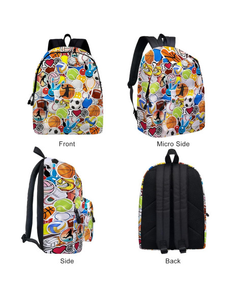 Mochila Escolar Deportiva ROVOZAR 41x31x10 cm para Niños