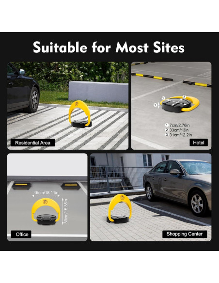 Cerradura de Estacionamiento LyeXD con Control Remoto 20M