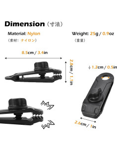 Clips de Lona TRIWONDER Alta Resistencia 12 Piezas Caqui 2
