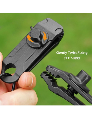 Clips de Lona TRIWONDER Alta Resistencia 12 Piezas Caqui