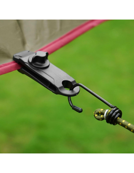 Clips de Lona TRIWONDER Alta Resistencia 12 Piezas Caqui