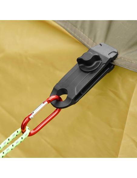 Clips de Lona TRIWONDER Alta Resistencia 12 Piezas Caqui