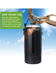 Bolsa de Ducha Solar Portátil Aircity 20L con Bomba de Pie 2