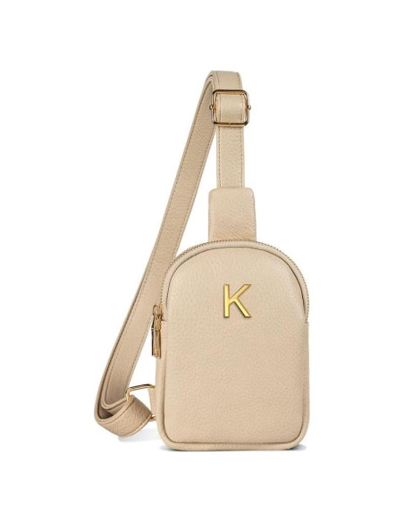 Bolso Cruzado Personalizado Freesya 18x13.5 cm Taupe