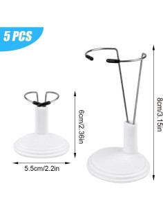 Soporte de exhibición para muñecas HMIEPRS 5 piezas Blanco 2