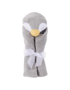Manta de Siesta Angel Dear Pingüino Gris 35x35 cm Microfibra