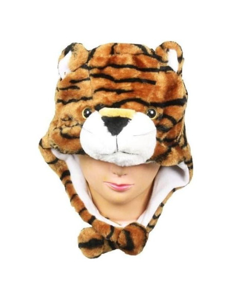 Sombrero de Peluche Tigre Unisex Forro Polar Ajustable