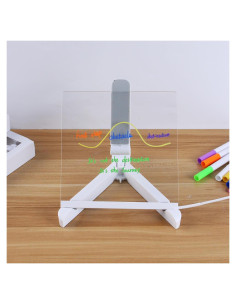 Tablero LED TOGJUSSAE 20x20 cm con 7 bolígrafos colores