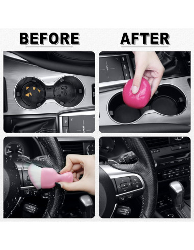 Kit de Limpieza de Autos SINGARO con Gel y 2 Cepillos Detalle