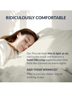 Sábanas de Percal 100% Algodón Individual Sweave Marfil 2