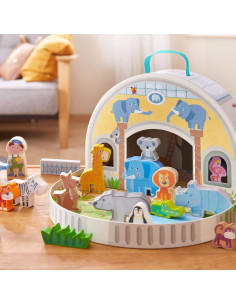 HABA Juego Educativo de Madera - Zoológico Interactivo 22 Piezas 2