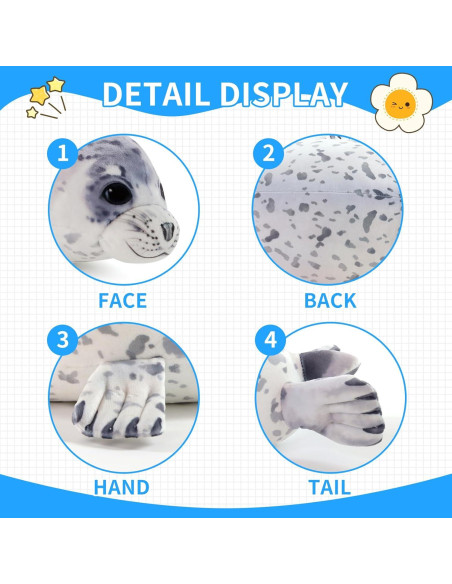 Juguete de Peluche Foca Sew Butiful 30.48 cm Suave y Abrazable