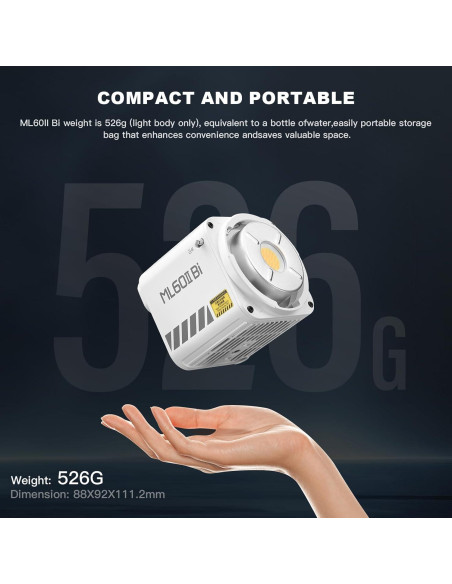 Luz LED Bi-Color Godox ML60IIBi 70W 2800-5600K Portátil Luz LED Bi-Color Godox ML60IIBi 70W 2800-5600K Portátil
