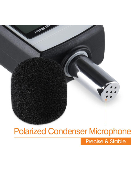 Medidor de Decibelios Digital XinJiaYi 30-130 dB(A) Gris