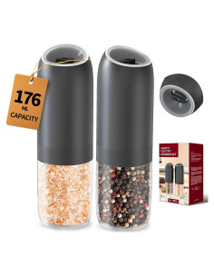 Molinillo Eléctrico de Sal y Pimienta CIRCLE JOY 176ml Negro