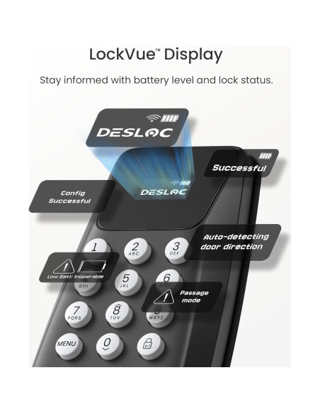 Cerradura Inteligente DESLOC C100 Plus con WiFi y Teclado - Negro Cerradura Inteligente DESLOC C100 Plus con WiFi y Teclado - Negro