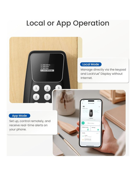 Cerradura Inteligente DESLOC C100 Plus con WiFi y Teclado - Negro Cerradura Inteligente DESLOC C100 Plus con WiFi y Teclado - Negro