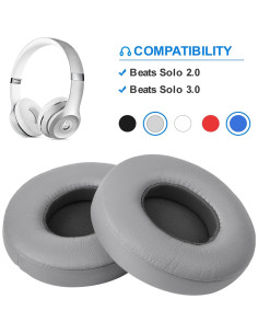 Almohadillas de Reemplazo para Auriculares Beats Solo 2/3 Gris 2