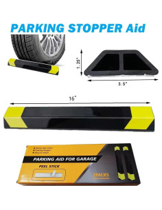 Tope de Estacionamiento Deshitong Parkingkit 40.64x8.89x3.18cm 2 Paquetes 2
