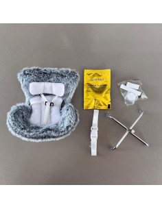 Asiento de Coche para Muñecas Genérico Azul con Cojín Suave 2