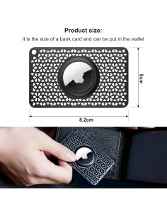 Funda Ultra Delgado para Airtag CITYWAY - 2 Piezas, Negro 2