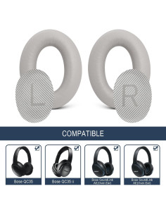Almohadillas de Reemplazo GEVO para Auriculares Bose QC35 - Espuma de Memoria Duradera 2