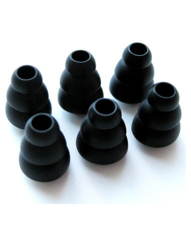 6 Puntas de Oído Negras Suaves NICKSTON para Auriculares