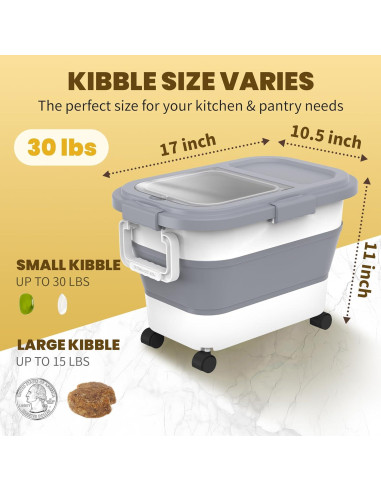 Contenedor de Almacenamiento de Alimentos HOYTAMDAR 20-30 lbs