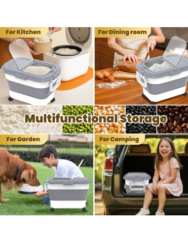 Contenedor de Almacenamiento de Alimentos HOYTAMDAR 20-30 lbs