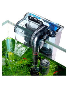 Filtro de Acuario AQQA 74GPH con Skimmer Superficie 3 Pasos