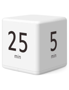 Temporizador Digital Cubo Genérico Blanco 15-25-5-45 Minutos