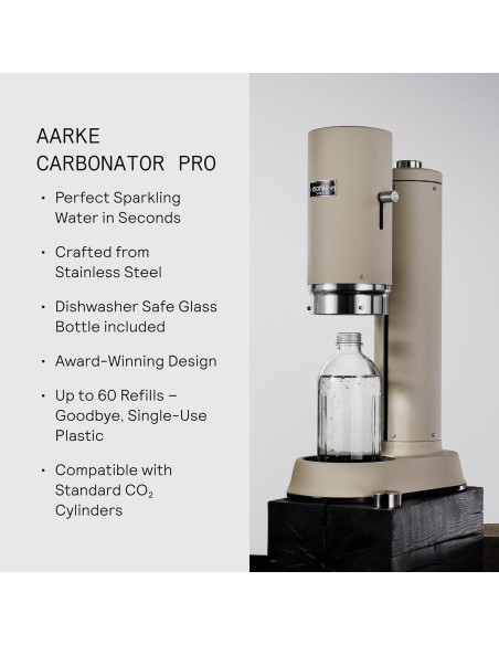 Aarke Carbonator Pro - Máquina de Agua Carbonatada 700 mL
