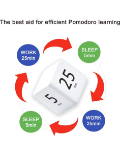 Temporizador Digital Cubo Genérico Blanco 15-25-5-45 Minutos 2