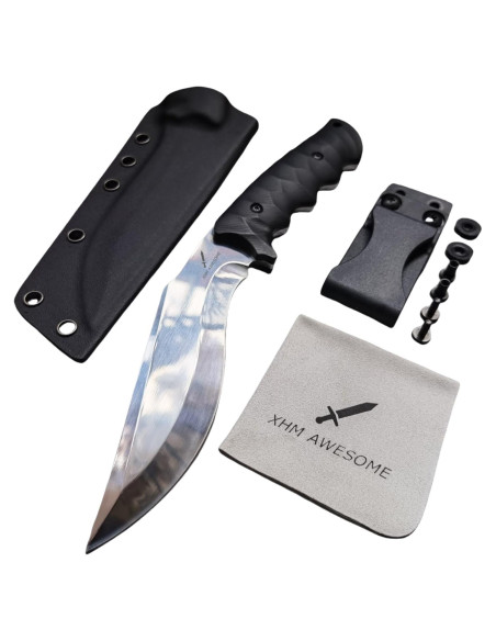 Cuchillo Kukri XHM Awesome 25.4 cm Acero 9Cr18Mov con Funda Kydex