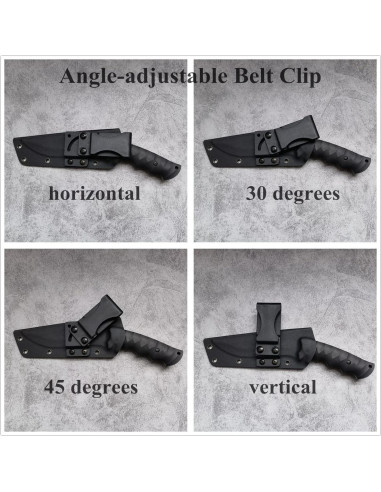 Cuchillo Kukri XHM Awesome 25.4 cm Acero 9Cr18Mov con Funda Kydex