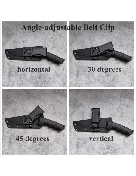 Cuchillo Kukri XHM Awesome 25.4 cm Acero 9Cr18Mov con Funda Kydex