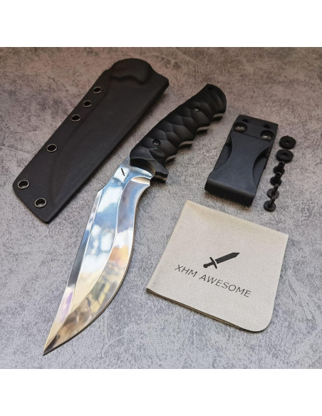 Cuchillo Kukri XHM Awesome 25.4 cm Acero 9Cr18Mov con Funda Kydex