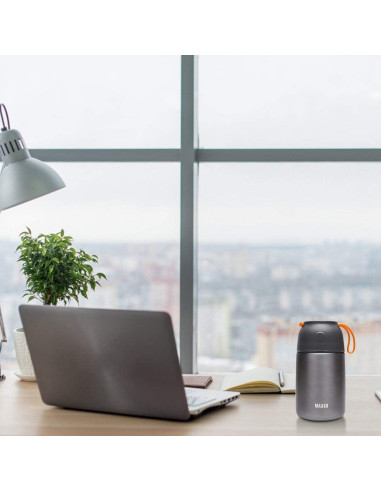 MAXSO 2 Tarros de Comida Termo Aislados 0.68L y 0.48L Gris