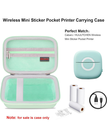 Funda de Transporte Elonbo para Impresora de Etiquetas Mini Verde