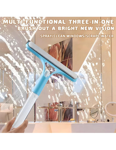 Raspador de limpieza de ventanas 3 en 1 Genérico con rociador