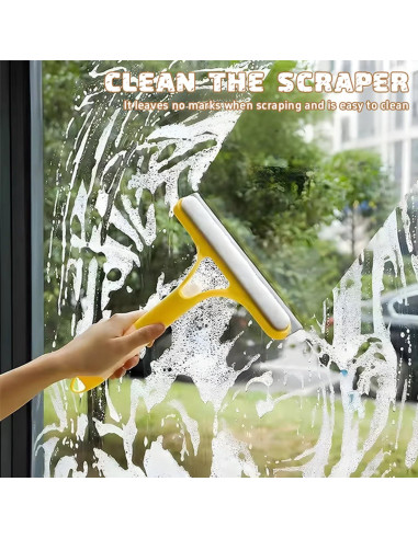 Raspador de limpieza de ventanas 3 en 1 Genérico con rociador