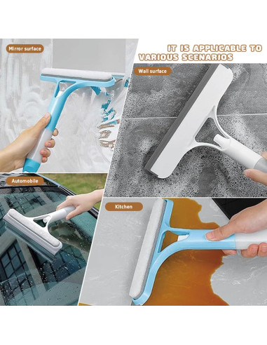 Raspador de limpieza de ventanas 3 en 1 Genérico con rociador