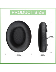 Almohadillas de Repuesto Hopopower para Auriculares Sony WH-1000XM4 - Espuma Aislante Negra 2