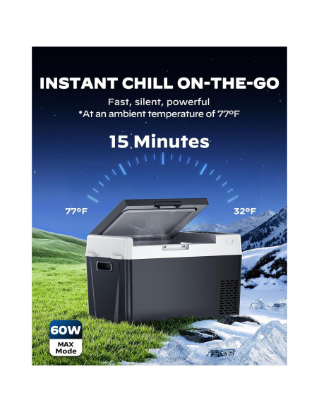 Nevera de Coche Marsail 25QT 12V -20C a 20C Portátil Nevera de Coche Marsail 25QT 12V -20C a 20C Portátil