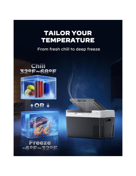 Nevera de Coche Marsail 25QT 12V -20C a 20C Portátil Nevera de Coche Marsail 25QT 12V -20C a 20C Portátil