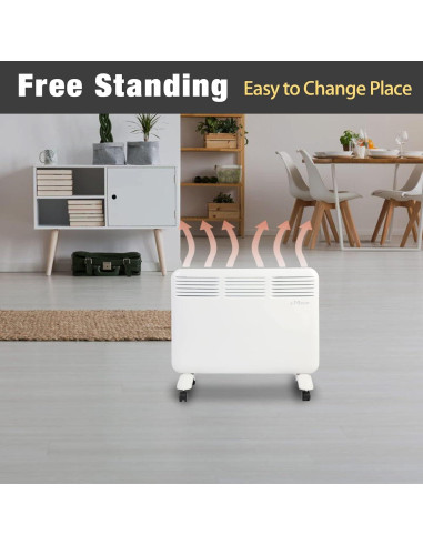 Calentador Eléctrico E-Macht 1000W con Termostato Ajustable