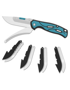 Cuchillo de Caza Plegable KNINE OUTDOORS con 9 Hojas Reemplazables