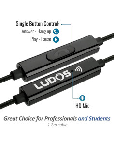 Auriculares Ludos Clamor con Micrófono y Aislamiento de Ruido 2