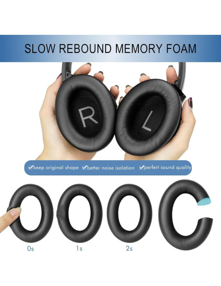 Almohadillas de Repuesto GEVO para Auriculares Bose QC45 SE